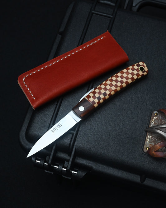Yoshimi Koto Handmade Higonokami EDC Folding Knife K2616 – VG10 / Stabilized Wood