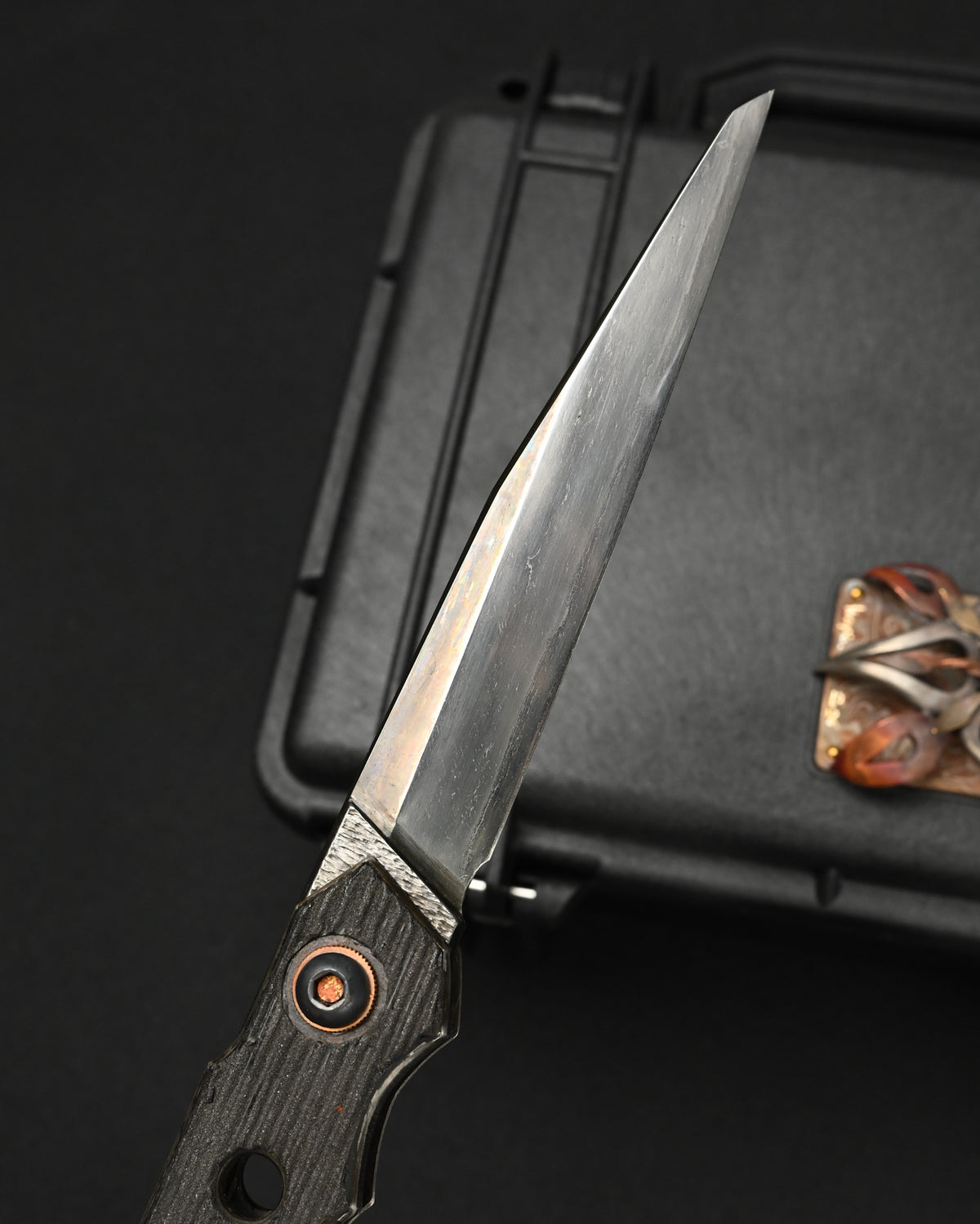 Ultra-Rare ONE-OFF Yukio Nibe Custom Folding Knife NO.R8-1 – Reclaimed Japanese Sword Steel / Iron Handle / Heiju Signature